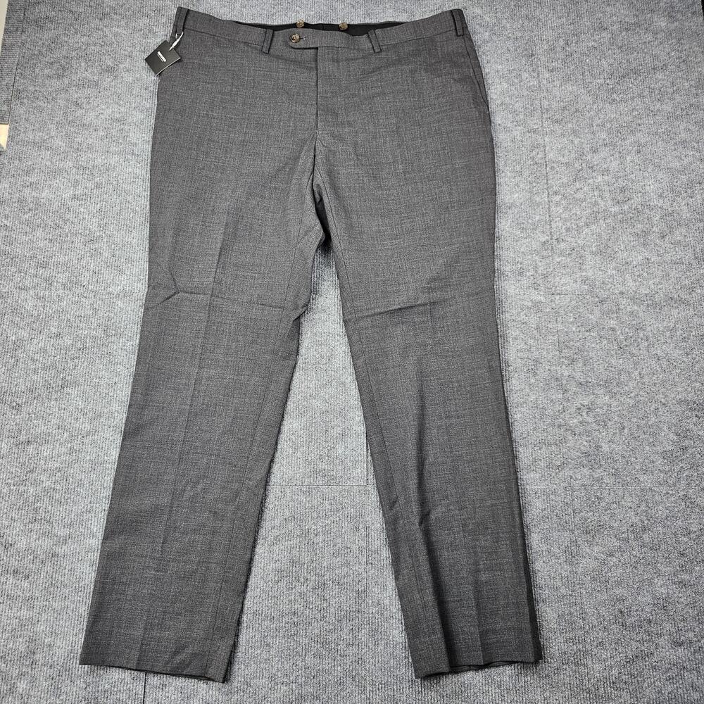 Indochino Dress Pants Mens 40x30 Wool Flat Front Trouser Office Gray Career